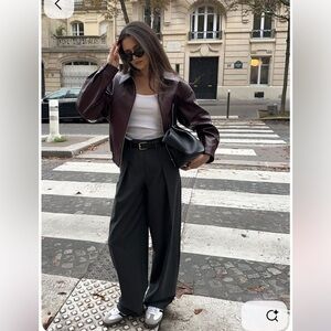 BLANKNYC Maroon Leather Jacket NWOT SZ LARGE